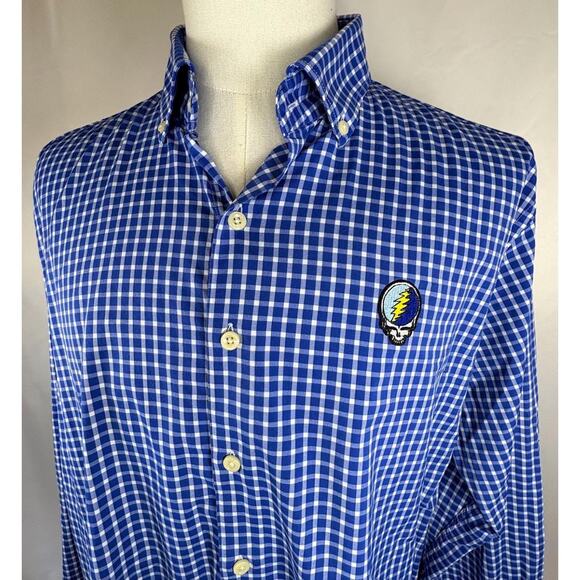 Grateful Dead Steal Your Face Peter Millar Summer Comfort Button Down (XL) - Picture 7 of 9